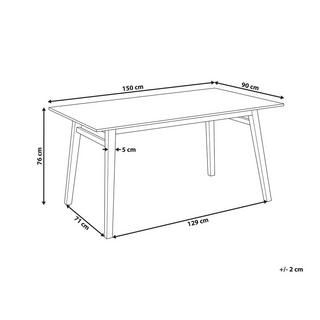 Beliani Esstisch aus MDF-Platte Klassisch VARLEY  