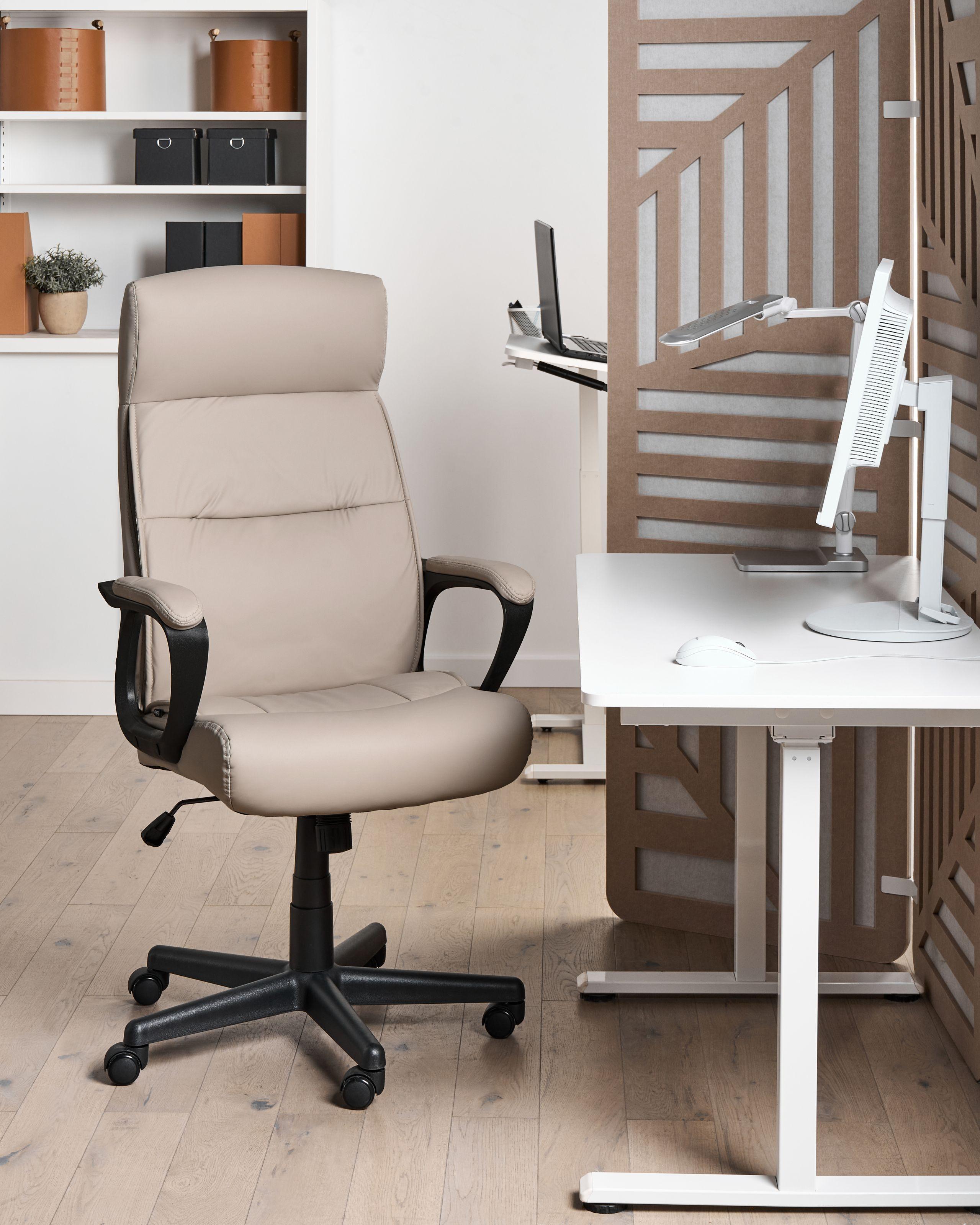 Beliani Poltrona da scrivania en Pelle sintetica Scandinavo GURU  