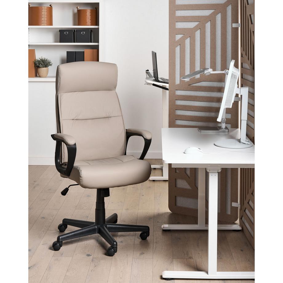 Beliani Fauteuil de bureau en Cuir PU  GURU  