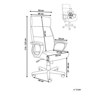 Beliani Poltrona da scrivania en Pelle sintetica Scandinavo GURU  