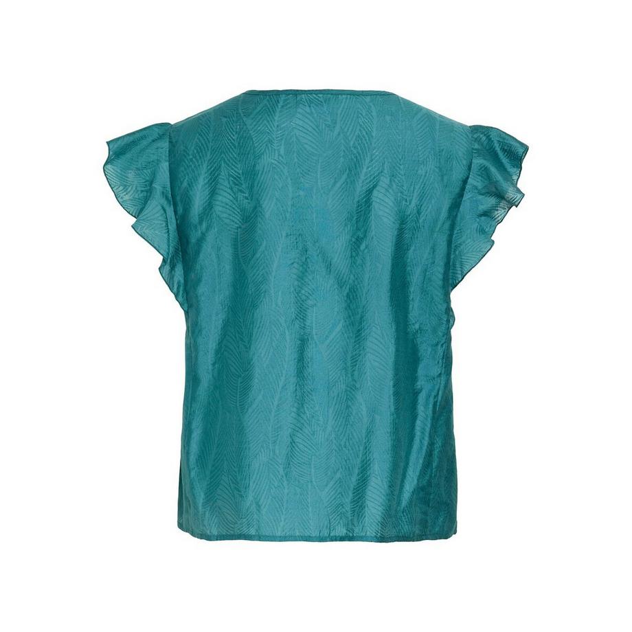 VILA Kurzarm Bluse mit V-Ausschnitt  
