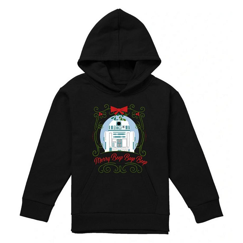 Sweat À Capuche Noël Motif R2d2 Merry Beep Boop Beep
