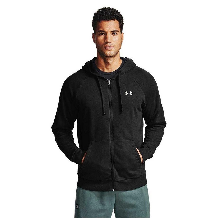 UNDER ARMOUR Felpa con Cappuccio Rival in Felpa con Cerniera Intera  
