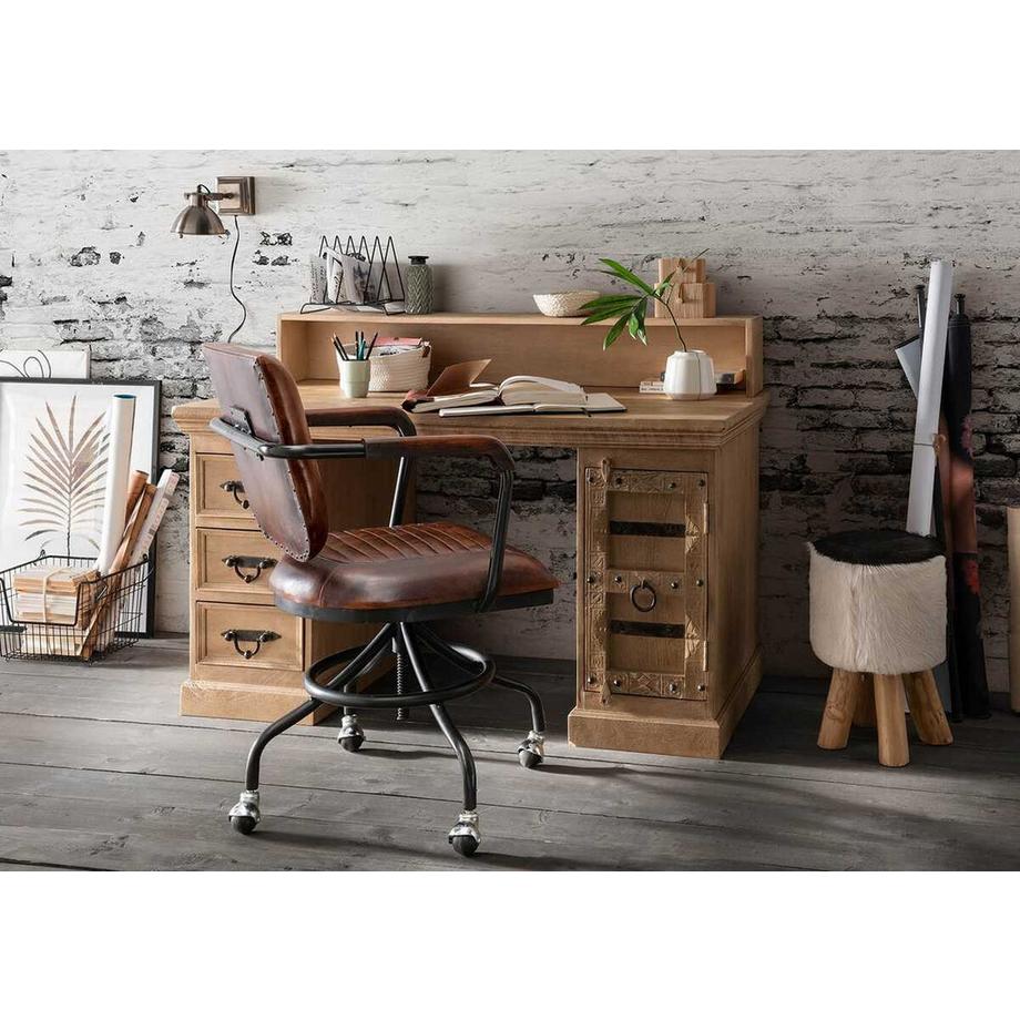 mutoni Scrivania Zoprax in legno di mango naturale 132  