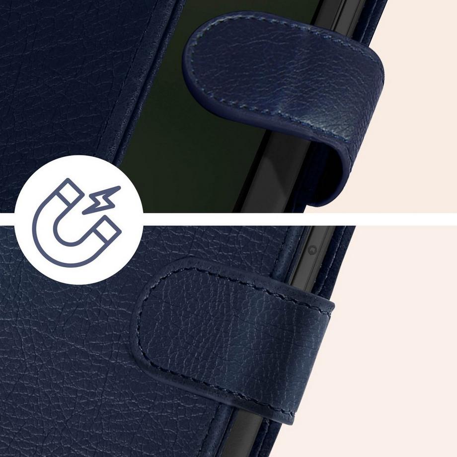 Avizar  Étui Folio iPhone 15 Pro Max Bleu nuit 