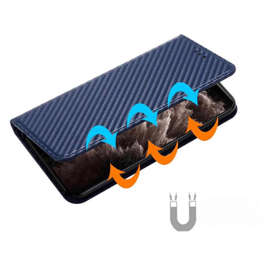 Cover-Discount  iPhone 15 Pro Max - Etui Flip Look Carbone 