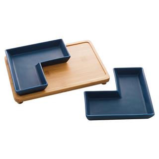 Bon Gourmet Blaues Porzellanhäppchen-Set  