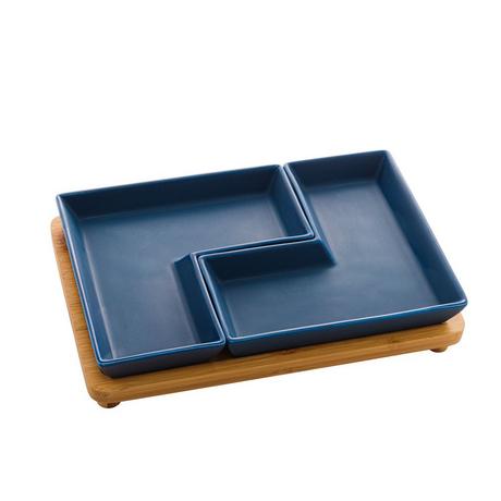 Bon Gourmet Blaues Porzellanhäppchen-Set  
