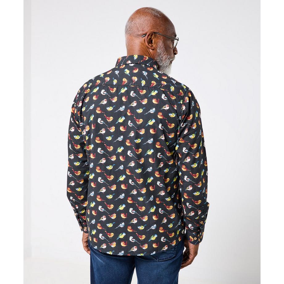 Joe Browns Hemd mit Vogelmuster Langarm  