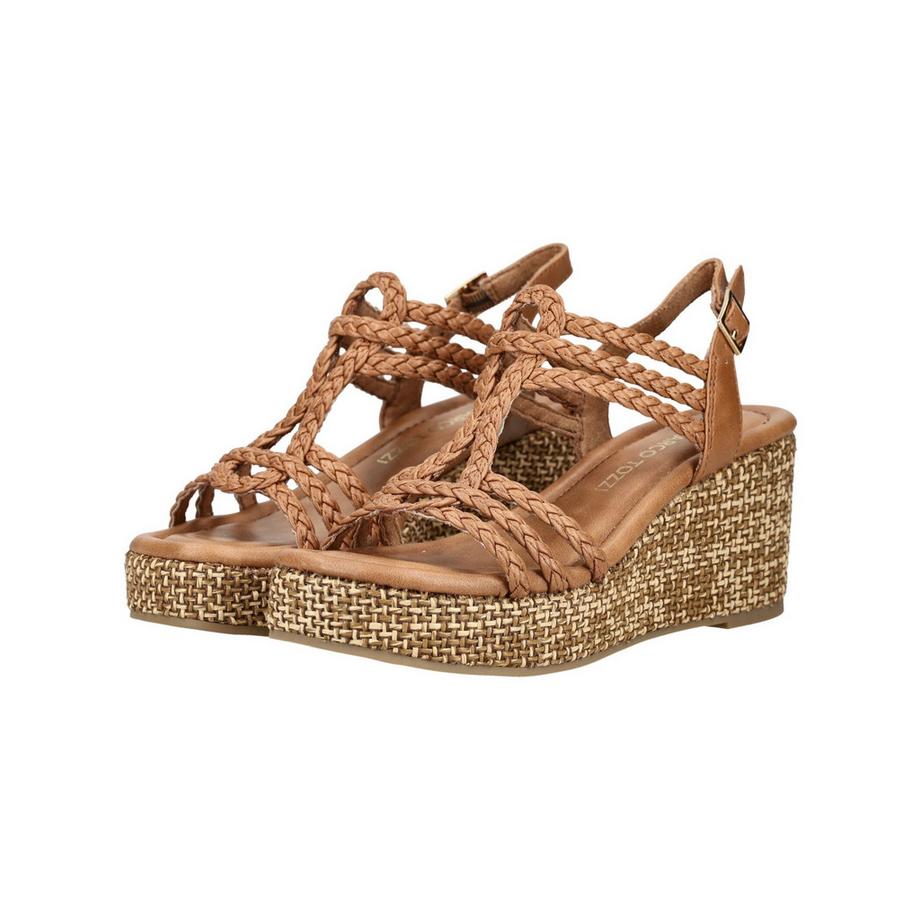 Marco Tozzi Geflochtene Keilsandalen  