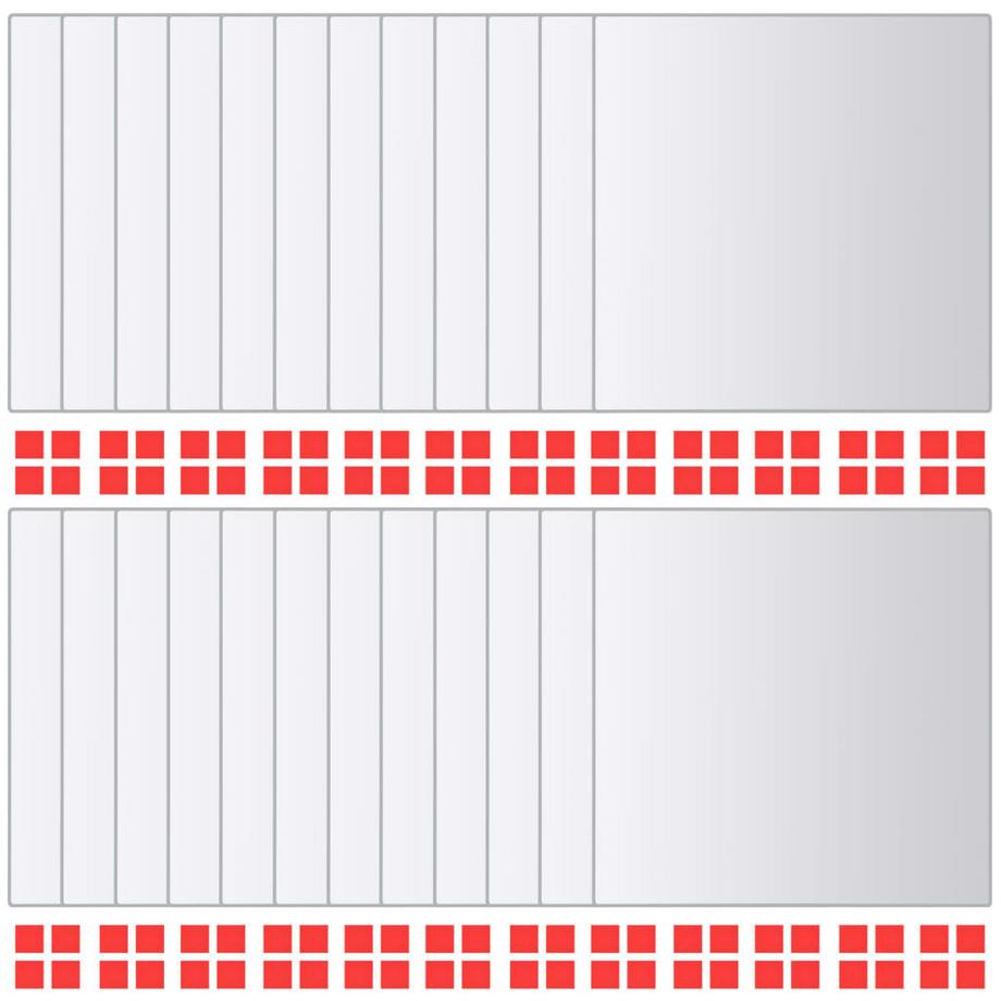VidaXL piastrelle a specchio Vetro  