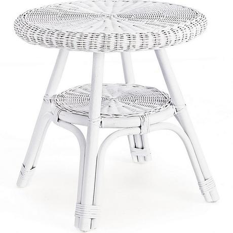 mutoni Table d'appoint blanche Alliss  