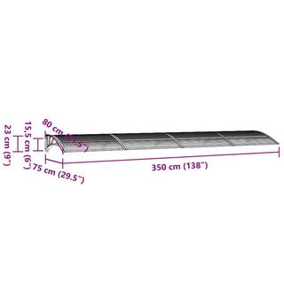 VidaXL Türvordach polycarbonat  