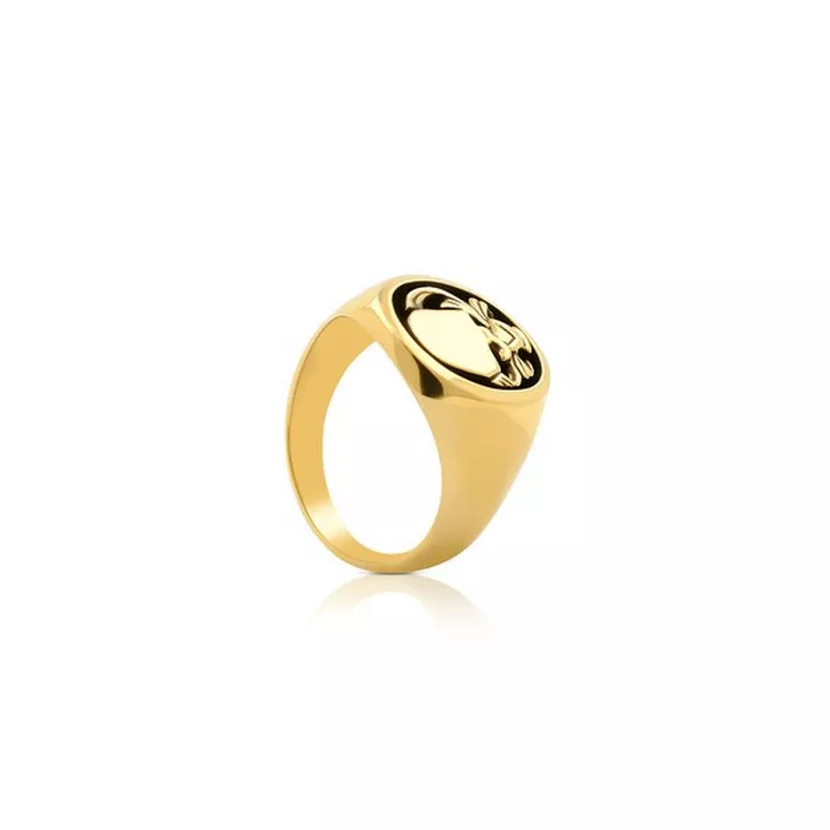 MUAU Schmuck Wappenring Gelbgold 750online kaufen MANOR