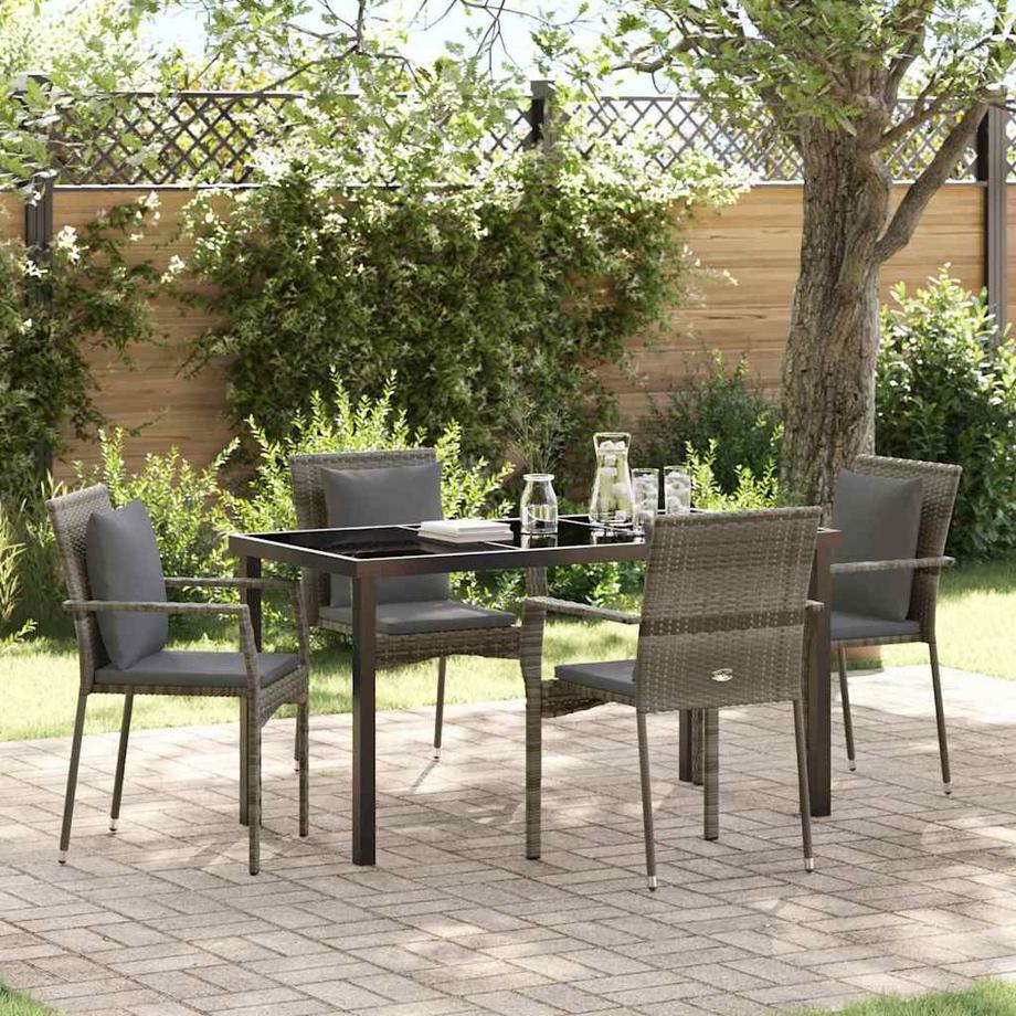 VidaXL Ensemble de salle à manger pour jardin poly rattan  