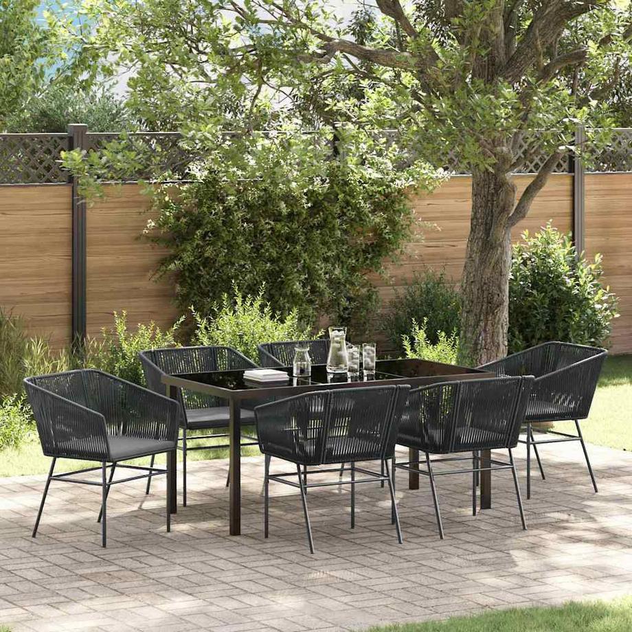VidaXL Ensemble de salle à manger pour jardin acier enduit de poudre  