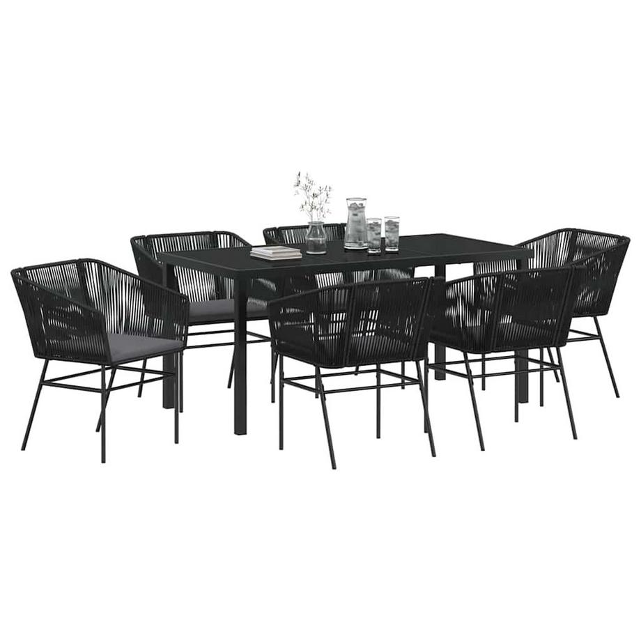 VidaXL Ensemble de salle à manger pour jardin acier enduit de poudre  