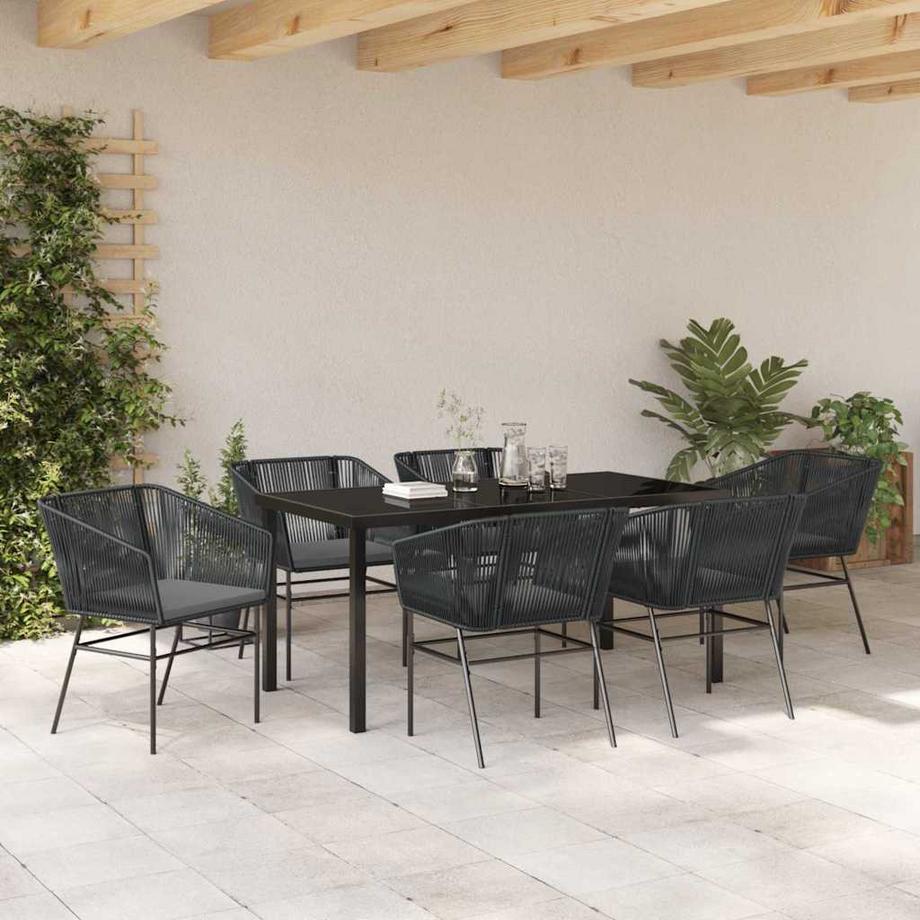 VidaXL Ensemble de salle à manger pour jardin acier enduit de poudre  