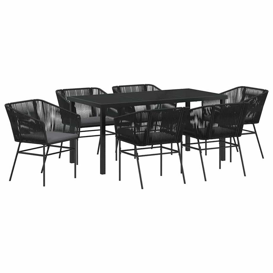Ensemble de salle à manger pour jardin acier enduit de poudre