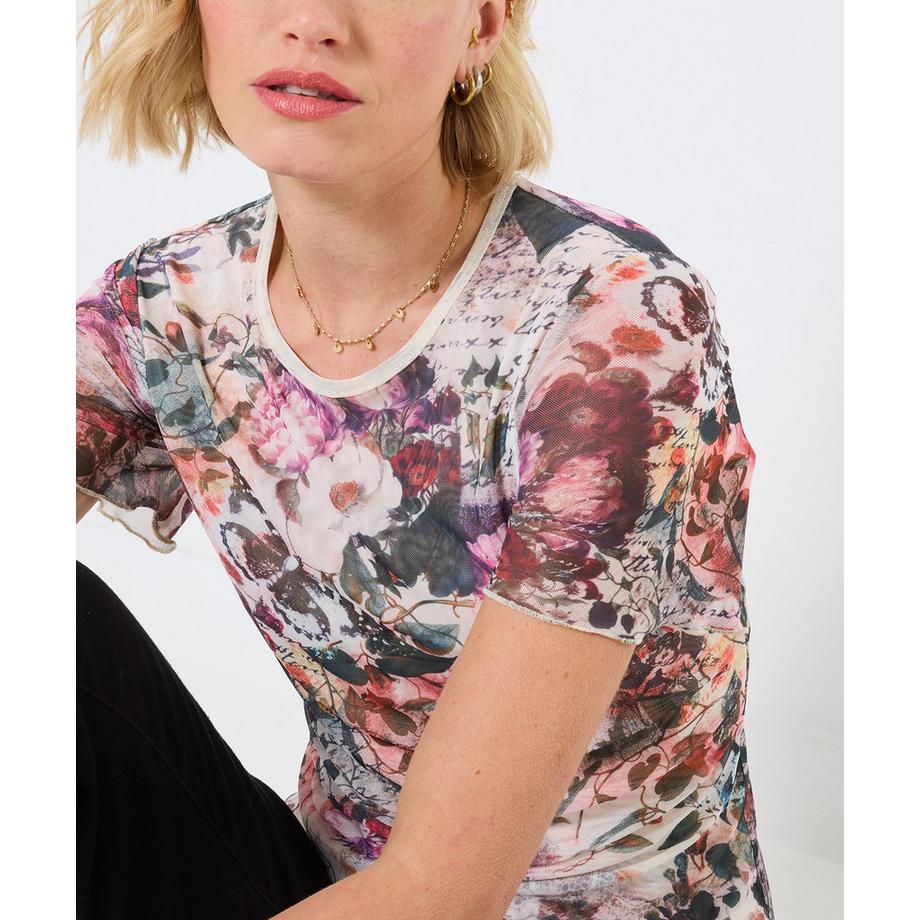 Joe Browns Netzstoff Lagenlook Oberteil mit Schmetterlingsmuster  