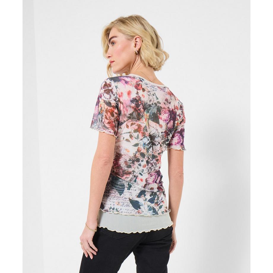 Joe Browns Netzstoff Lagenlook Oberteil mit Schmetterlingsmuster  