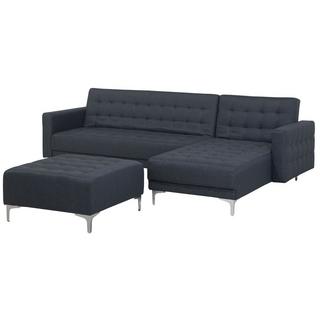 Beliani Ecksofa mit Ottomane aus Stoff Modern ABERDEEN  