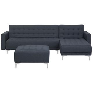 Beliani Ecksofa mit Ottomane aus Stoff Modern ABERDEEN  