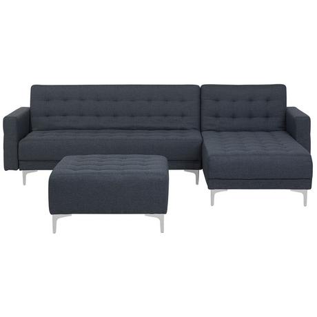 Beliani Ecksofa mit Ottomane aus Stoff Modern ABERDEEN  