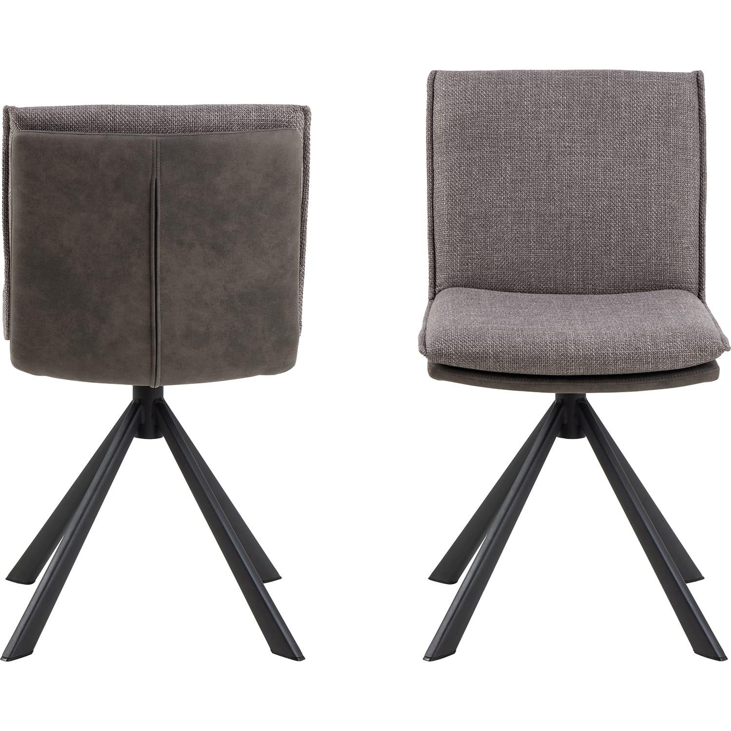 mutoni Sedia da pranzo Fauna grigio-marrone girevole (1 pezzo)  