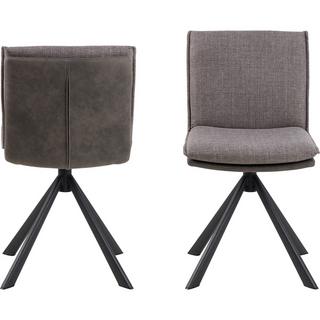 mutoni Sedia da pranzo Fauna grigio-marrone girevole (1 pezzo)  