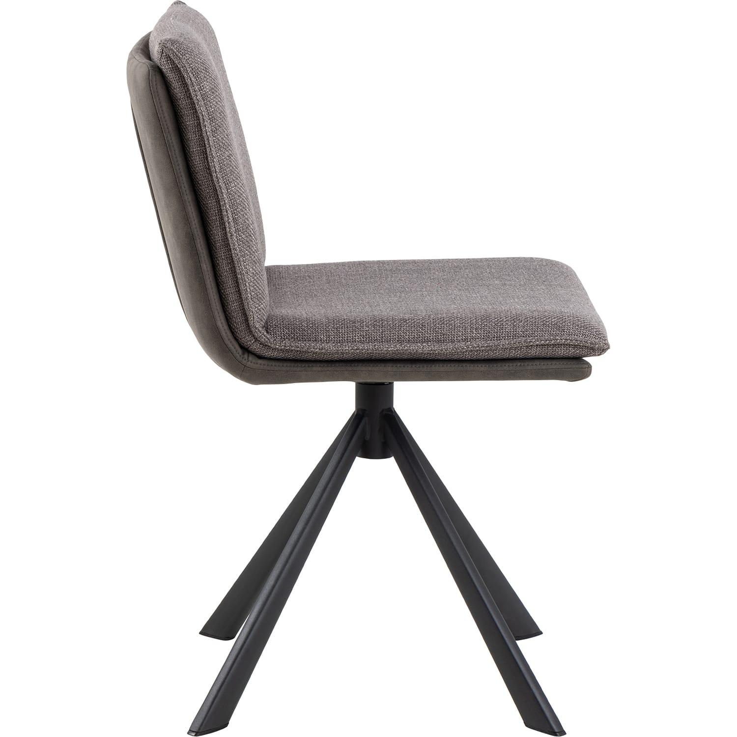 mutoni Chaise de salle à manger Fauna gris-marron rotative (1 pièce)  