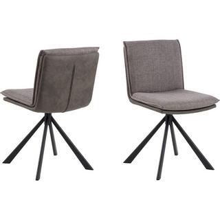 mutoni Chaise de salle à manger Fauna gris-marron rotative (1 pièce)  