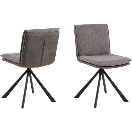 mutoni Chaise de salle à manger Fauna gris-marron rotative (1 pièce)  