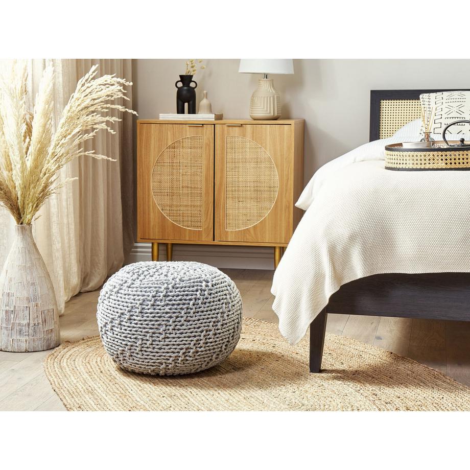 Beliani Pouf aus Baumwolle Boho PRIENE  