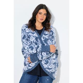 Ulla Popken Cardigan Egg-Shape Manches Longues Chauve-Souris  