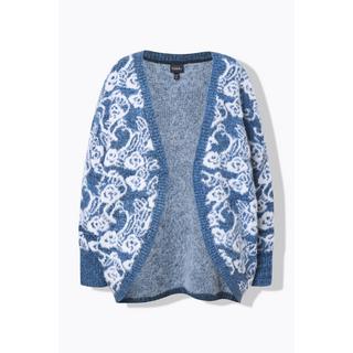 Ulla Popken Cardigan Egg-Shape Manches Longues Chauve-Souris  
