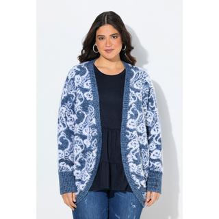 Ulla Popken Cardigan Egg-Shape Manches Longues Chauve-Souris  