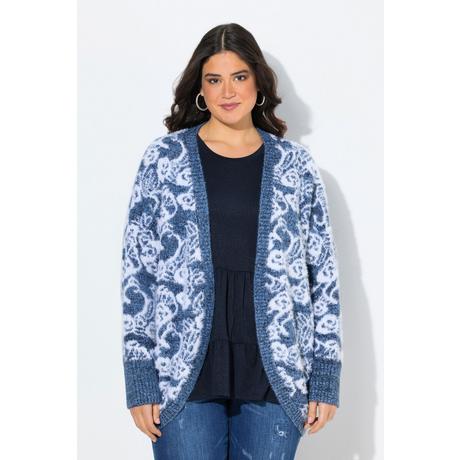 Ulla Popken Cardigan Egg-Shape Manches Longues Chauve-Souris  