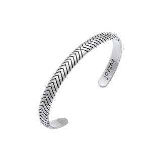 Kuzzoi  Bracelet Bracelet Homme Oxydé Ouvert Basic 