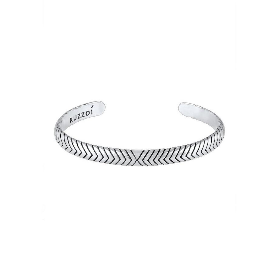 Kuzzoi  Bracelet Bracelet Homme Oxydé Ouvert Basic 