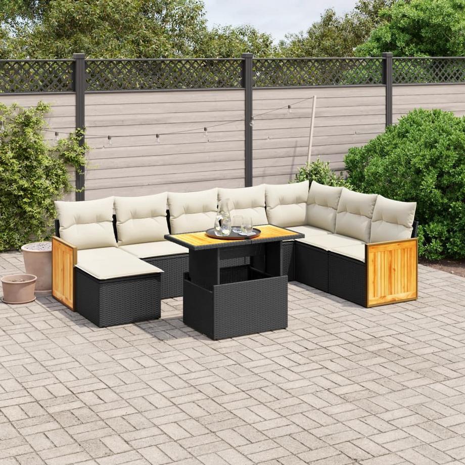 VidaXL set divano da giardino Polirattan  