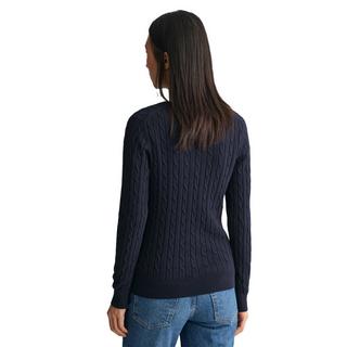 GANT Pull col V en coton stretch à torsades  