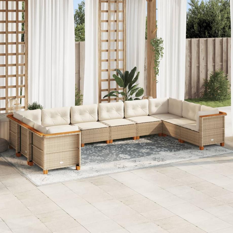 VidaXL Ensemble de canapés de jardin rotin synthétique  