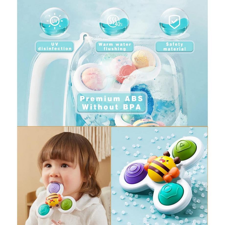 Activity-board  Saugnapf Spielzeug Baby, Fidget Spinner, Badespielzeug Baby Badewanne Spielzeug Fidget 