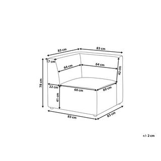 Beliani Eckmodul aus Cord Modern LEMVIG  