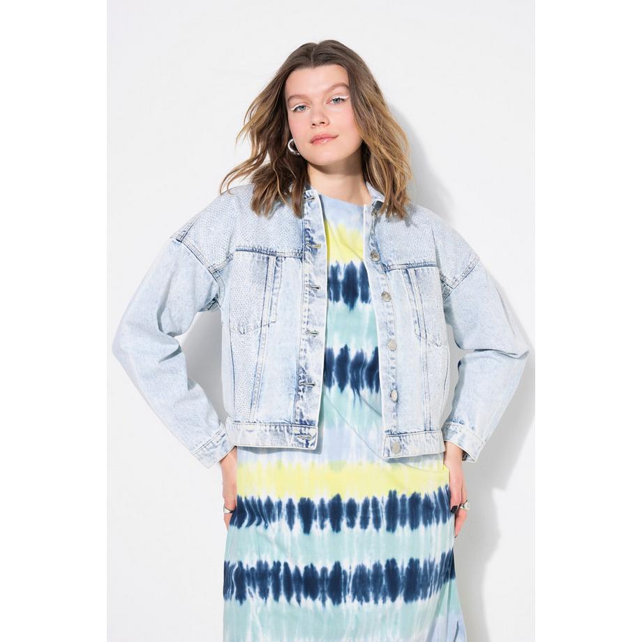 Studio Untold Giacca di jeans oversize Applicazioni brillanti  