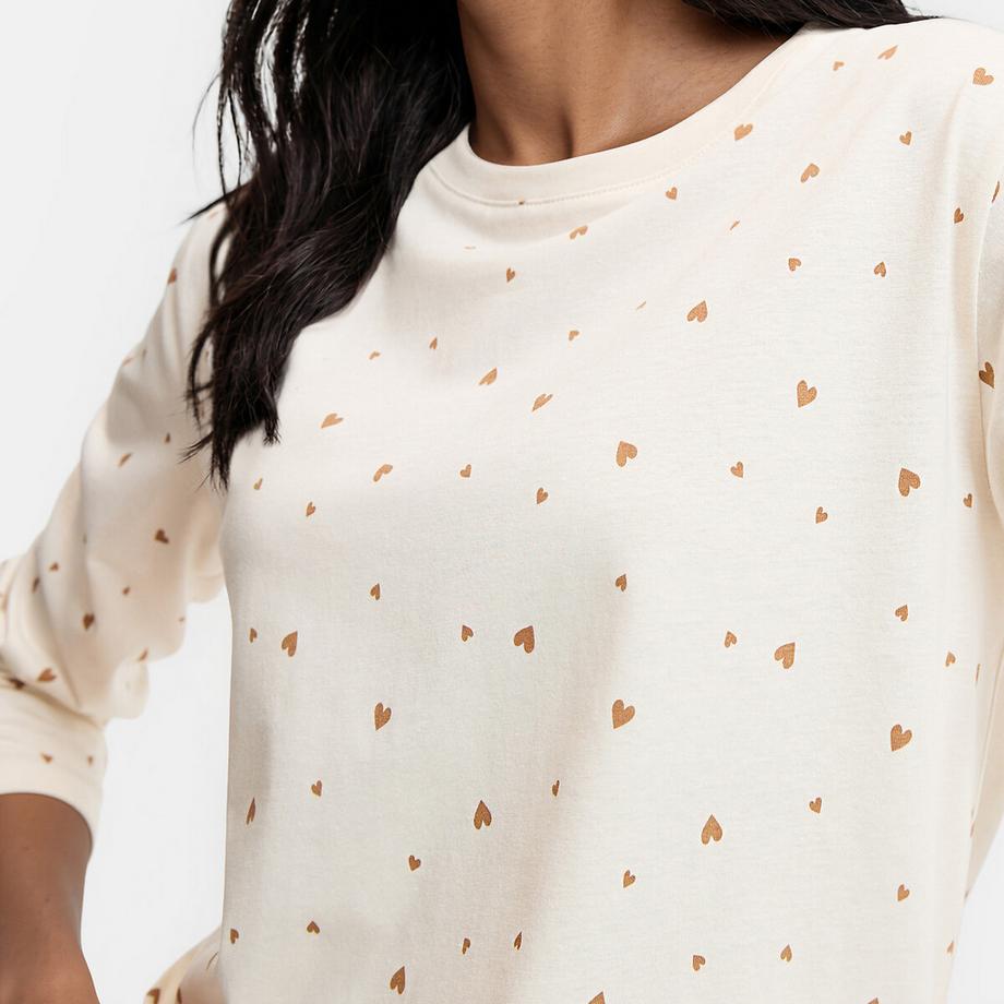 La Redoute Collections Pyjama imprimé coeurs en jersey  