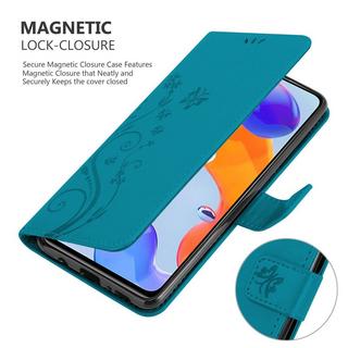 Cadorabo  Hülle für Xiaomi RedMi NOTE 11 PRO 4G  5G Blumen Design Magnetverschluss 