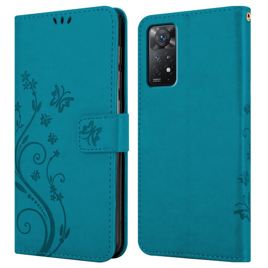 Cadorabo  Custodia per Xiaomi RedMi NOTE 11 PRO 4G / 5G cover fiori design 