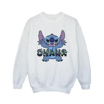 Lilo And Stitch Ohana Blue Glitch Sweatshirt